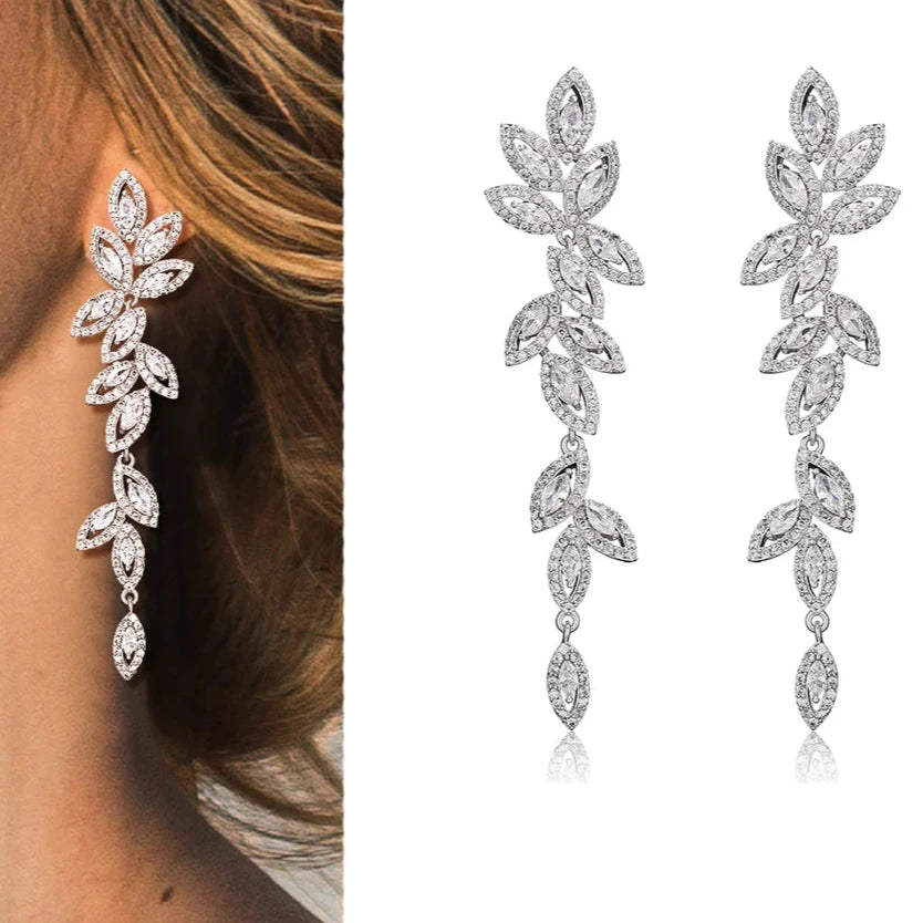 Zirconia Drop Earrings