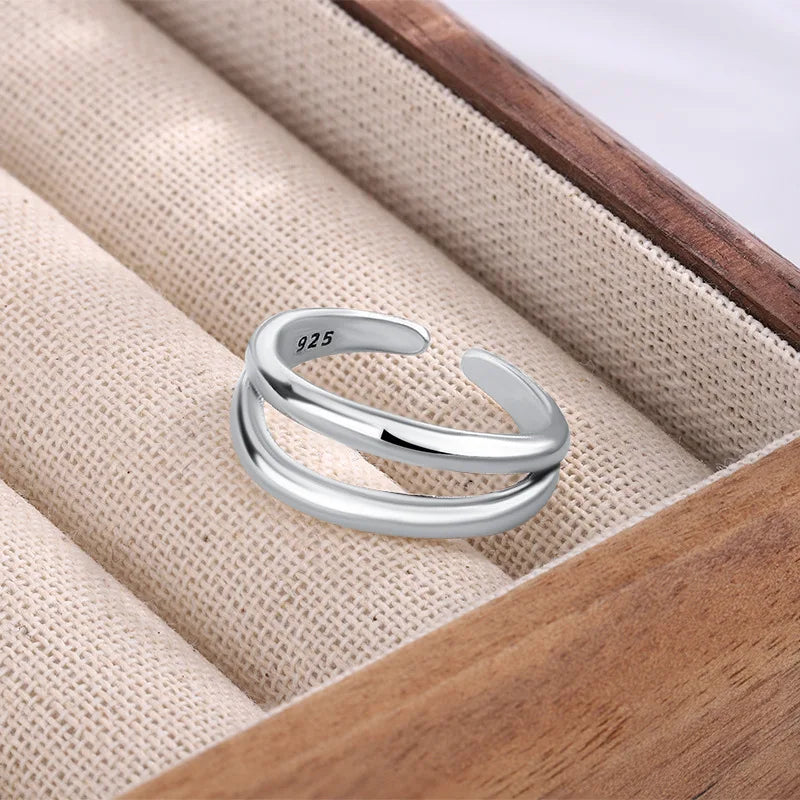 Silver Bridal Ring Set