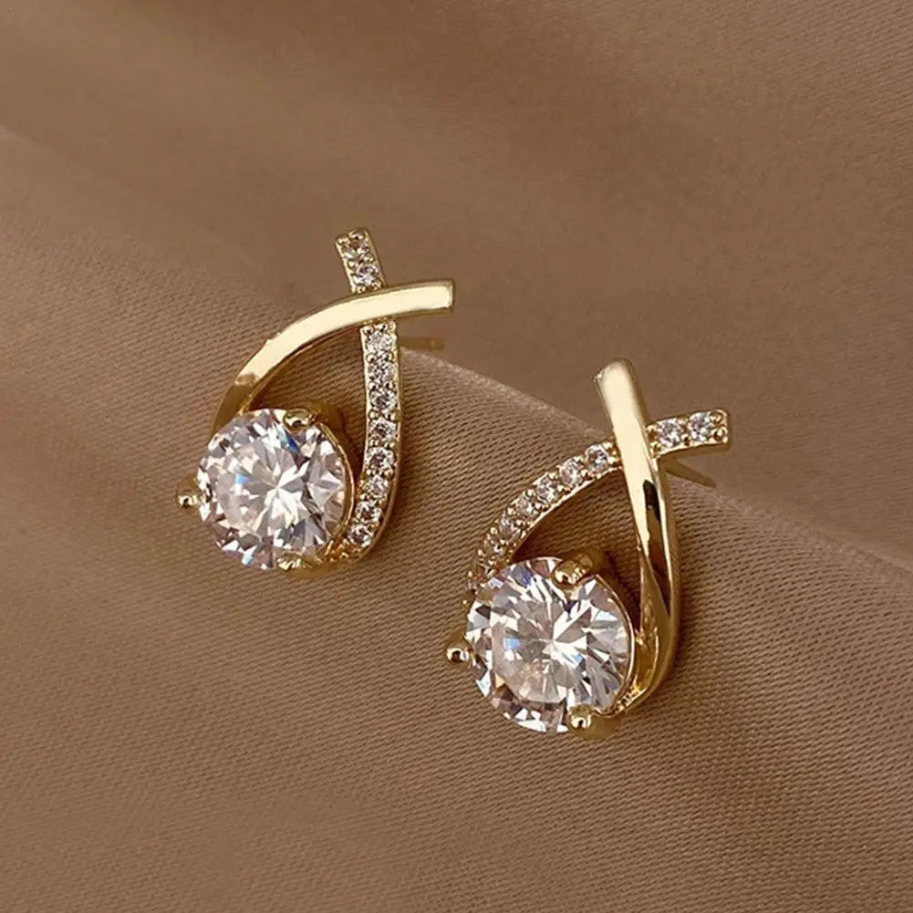 Trendy Cross Stud Earrings