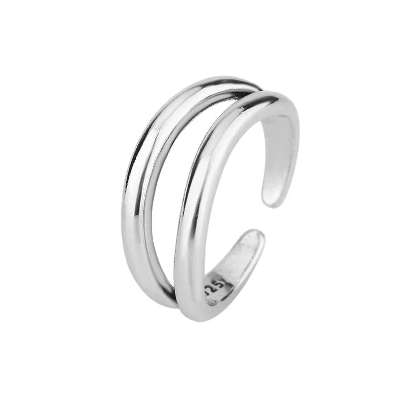 Silver Bridal Ring Set