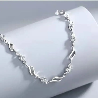 Sterling Silver Heart-Shaped Bracelet