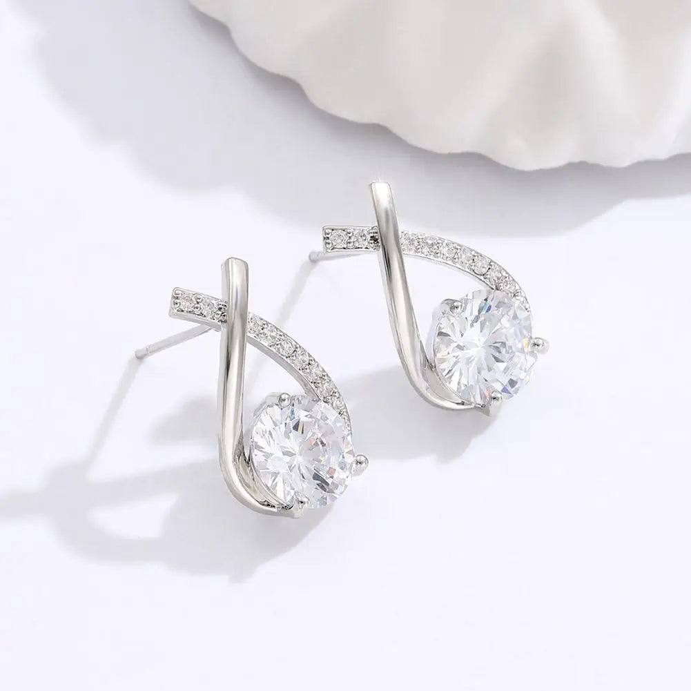 Trendy Cross Stud Earrings